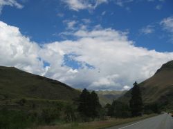 Beautiful clouds seen while motorcycling in Idaho.